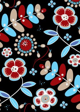 Retro Bohemian Flowers