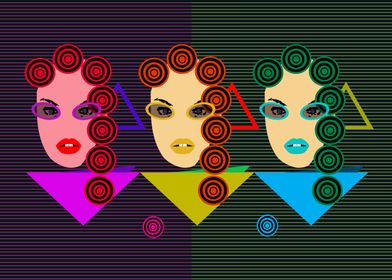 Retro pop art background w