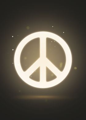 Glowing Peace Symbol