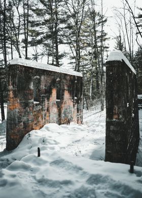 Abandoned Building Winter