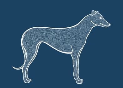 Greyhound Dog Pet Ink Art
