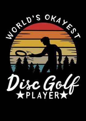 Disc Golf Player Retro