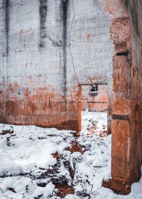 Abandoned Building in Snow