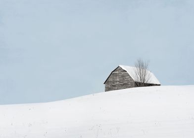 Barn Winter Landscape