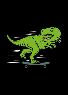 T Rex Longboarding Skater