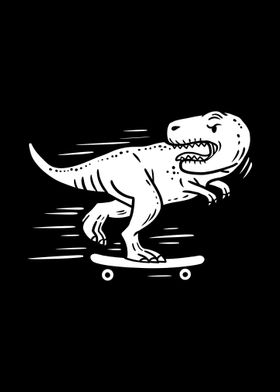 Longboarding T Rex Skater