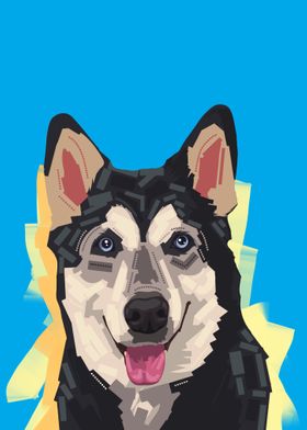 Pop art painting of Dog