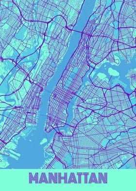 Manhattan Galaxy City Map