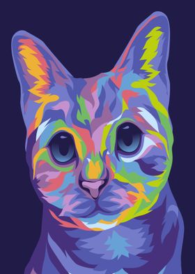 cute cat pop art
