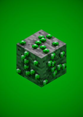 Cube Ore Green VoxelArt