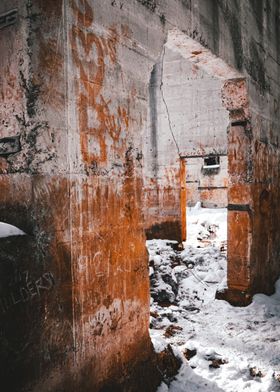 Abandoned Building in Snow