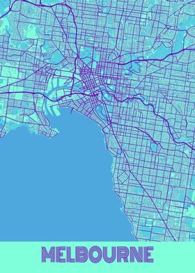 Melbourne Galaxy City Map