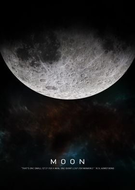 Moon' Poster by MyDigitalMind | Displate