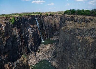 Dry waterfall