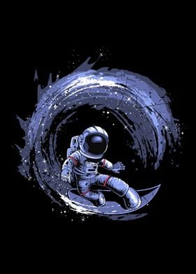 Astronaut Surfing