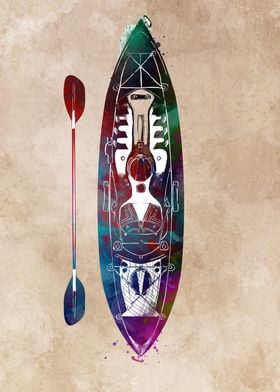 canoeing sport art canoei