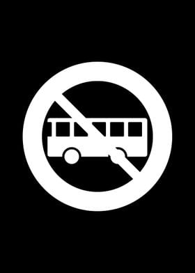 bus traffic forbidden sign