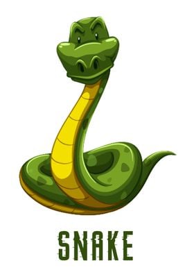 snake vector cute