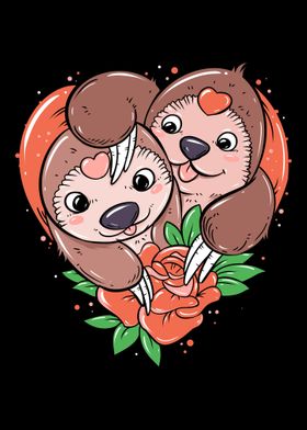 Sloth Love Couple Gift