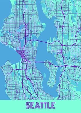 Seattle Galaxy City Map