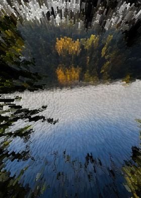 Mountain lake in autumn