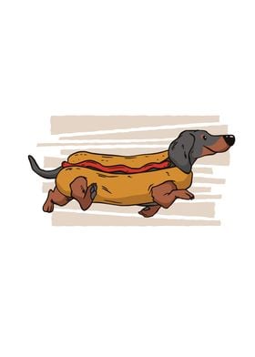 Funny Hotdog Sausage Dog