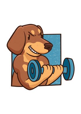 Cute Sausage Dog Dumbell