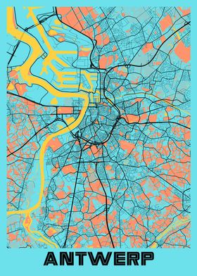 Antwerp Gloria City Map