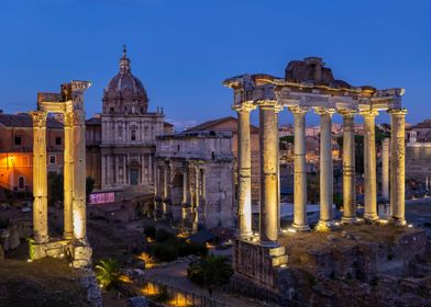 Ancient Rome At Night