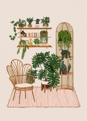 Bohemian plant interior 14