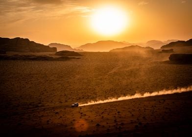 Sunset in Wadi Rum Desert