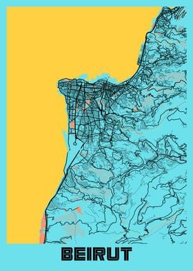 Beirut Gloria City Map