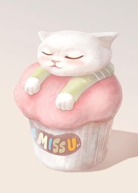 Cute Kitty Cat Cupcake