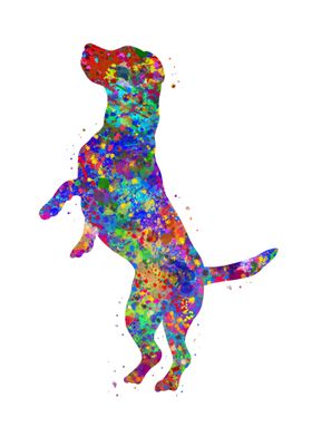 Beagle dog watercolor
