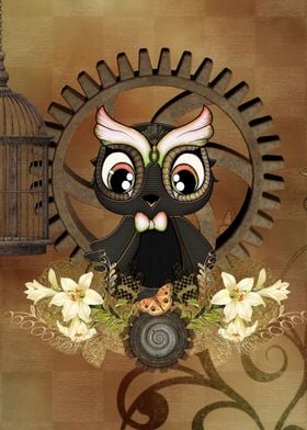 Little steampunk owl