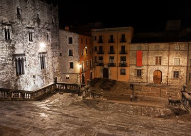 Girona Old Town by Night