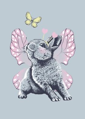 bunny with butterfly wings