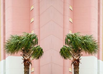 Palms on Blush Pink