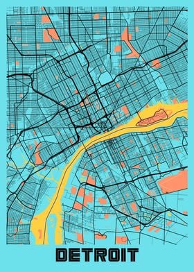 Detroit Gloria City Map