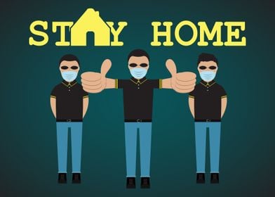 Illustration Stay Home