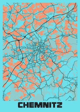 Chemnitz Gloria City Map