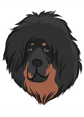 Tibetan Mastiff dog face