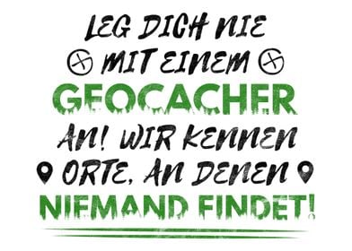 Geocache Spruch Motiv