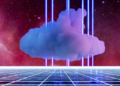 Neon landscape Cloud