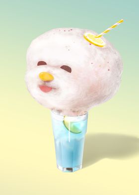 Fluffy Cotton Candy Drink