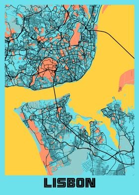 Lisbon Gloria City Map