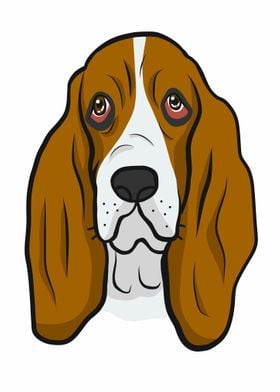 Basset Hound dog face