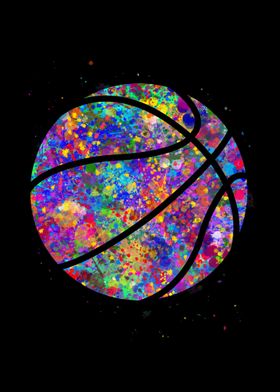 Basketball ball watercolor
