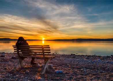 Admiring the sunset