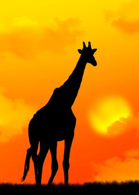 Giraffe Silhouette